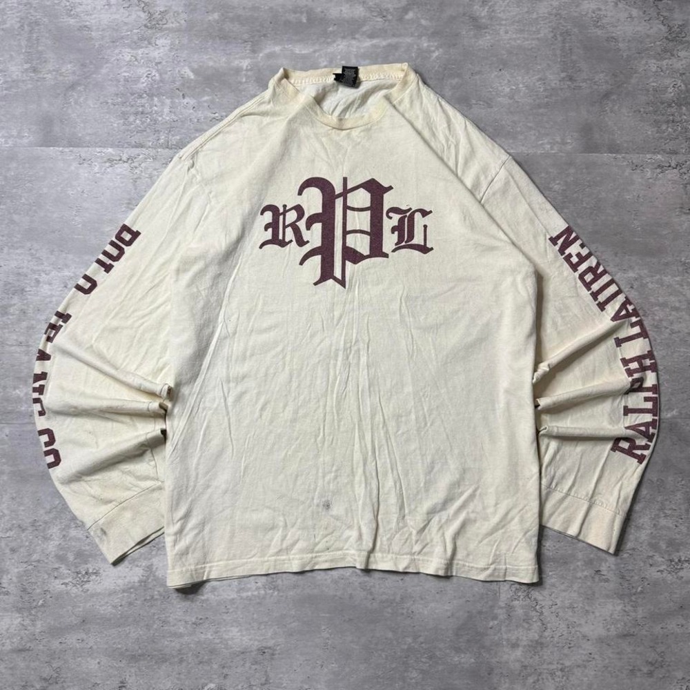 Y2K Vintage 90s Oversized Polo Jeans Co Ralph Lauren Gothic Monogram Long Sleeve